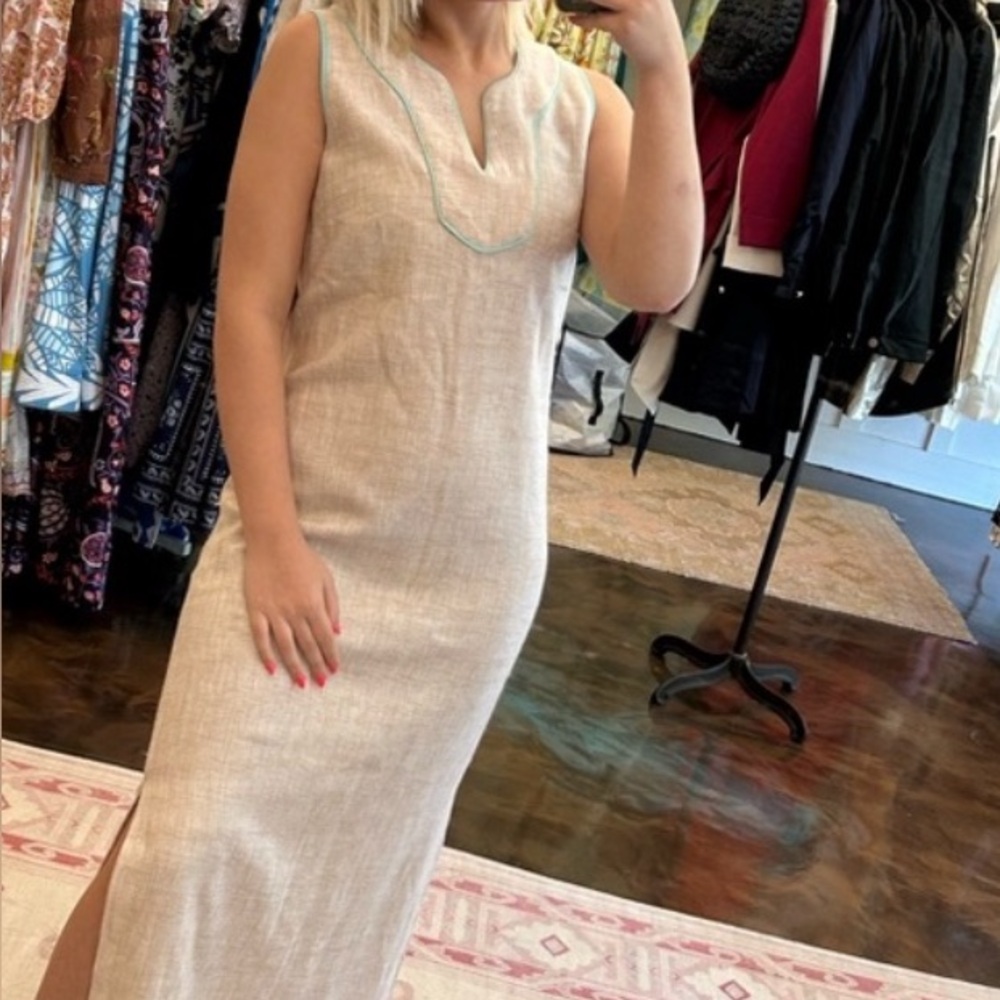 SAIL TO SABLE- Elegant Cream Sleeveless Maxi Dress NWT